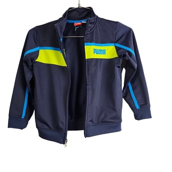 Puma Zip Up Navy Blue Performance Jacket - Picture 4 of 9